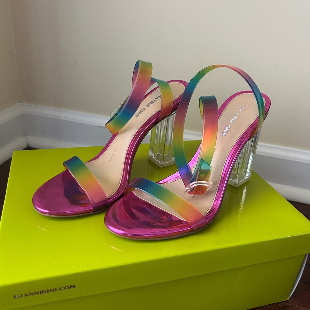Gianni Bini Rainbow Heeled Sandals